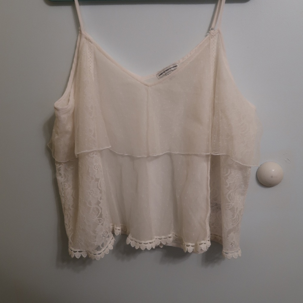AEO Layered Lace Sleeveless Top